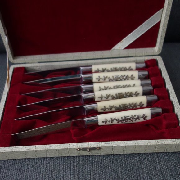 Set of Six(6) Stainless Steel Knives with Box - Picture 1 of 16